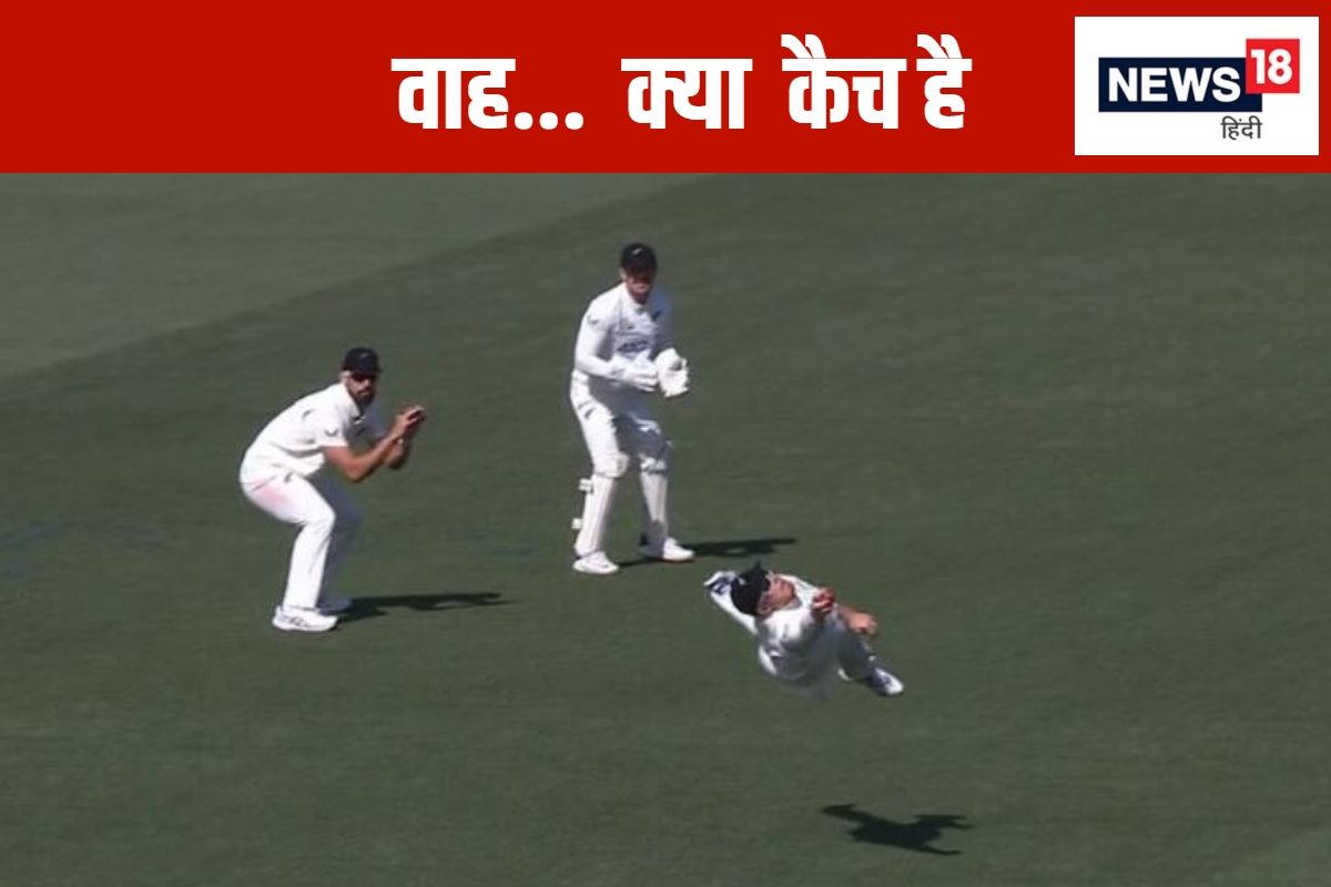 शतक की ओर बढ़ रहा था बैटर... हवा में उड़कर फील्डर ने एक हाथ से कर दिया खेल