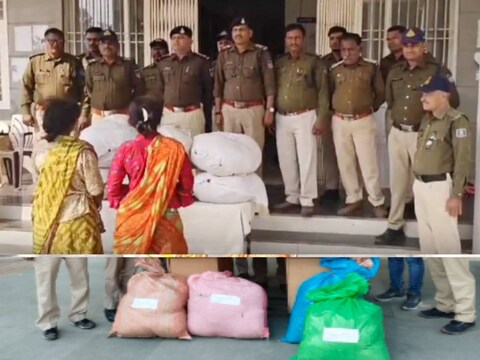 
कटनी पुलिस ने चार महिला तस्कर को गिरफ्तार किया है, 16 बैग में करीब 2 क्विंटल गांजा जब्त किया है. 