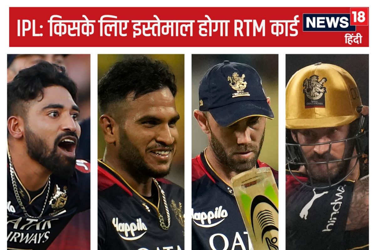 सिराज-मैक्सवेल या डूप्लेसी... RCB किनके लिए इस्तेमाल करेगी RTM कार्ड
