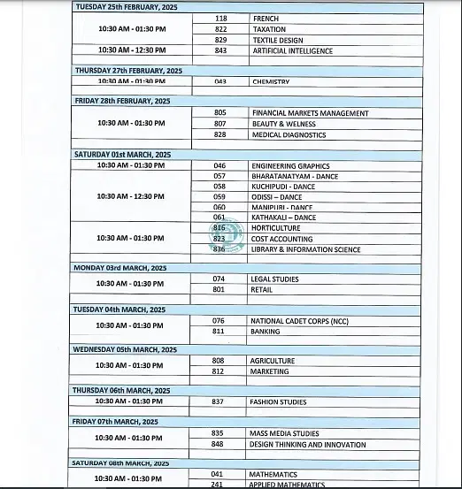 CBSE Date Sheet 2025, cbse exam date, cbse released, cbse board, cbse 10th, 12th exams schedule, kab hogi board pariksha