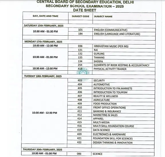 CBSE Date Sheet 2025, cbse exam date, cbse released, cbse board, cbse 10th, 12th exams schedule, kab hogi board pariksha