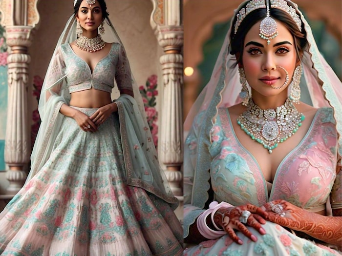 If you want to buy a lehenga for the bride then definitely try these trending colors, the bride will look like the moon in the wedding, the groom will not be able to take his eyes off. 2 bridal lehenga