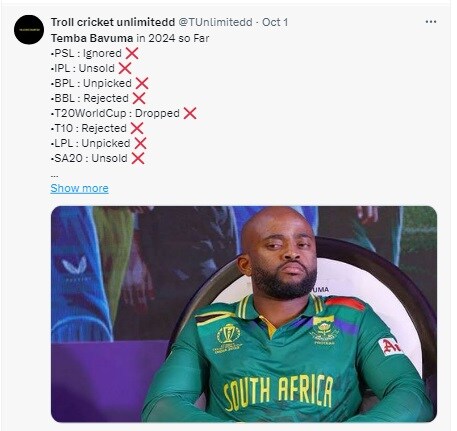 टेम्बा बवूमा को टी20 लीग में अक्सर खरीदार नहीं मिलते हैं.