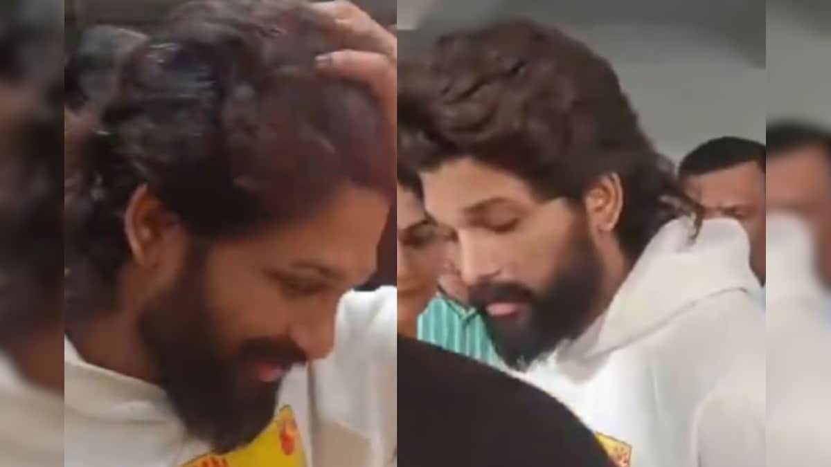 VIDEO: बालों पर फेरा हाथ फिर मुस्कुराए अल्लू अर्जुन, गिरफ्तारी के वक्त ऐसा था पुष्पाभाऊ का अंदाज