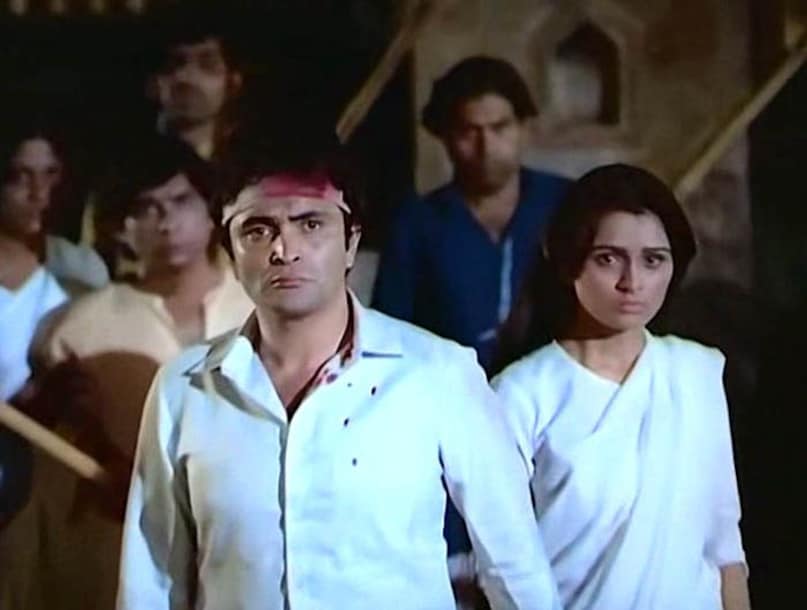 Rishi kapoor, Rishi kapoor and Shammi kapoor Film prem rog, prem rog actress padmini kolhapure, 1982 Bluckbuster Film prem rog, when padmini kolhapure fell into fire during prem rog Shooting, raza murad risked his life to save padmini kolhapure, ऋषि कपूर, शम्मी कपूर, रजा मुराद, पद्मिनी कोल्हापुरे