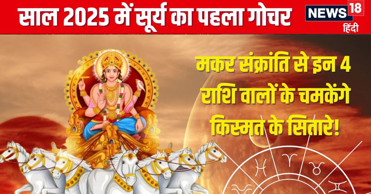 14 जनवरी को सूर्य का गोचर, इन 4 राशिवालों का शुरू होगा गोल्डन टाइम! जानें शुभ प्रभाव
