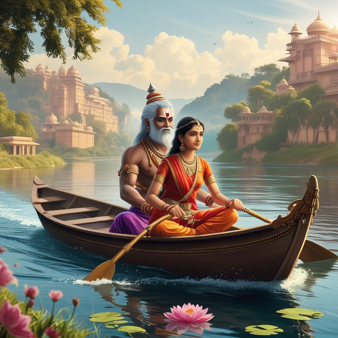 how sage Parashar turn day into night to make love to Satyavati