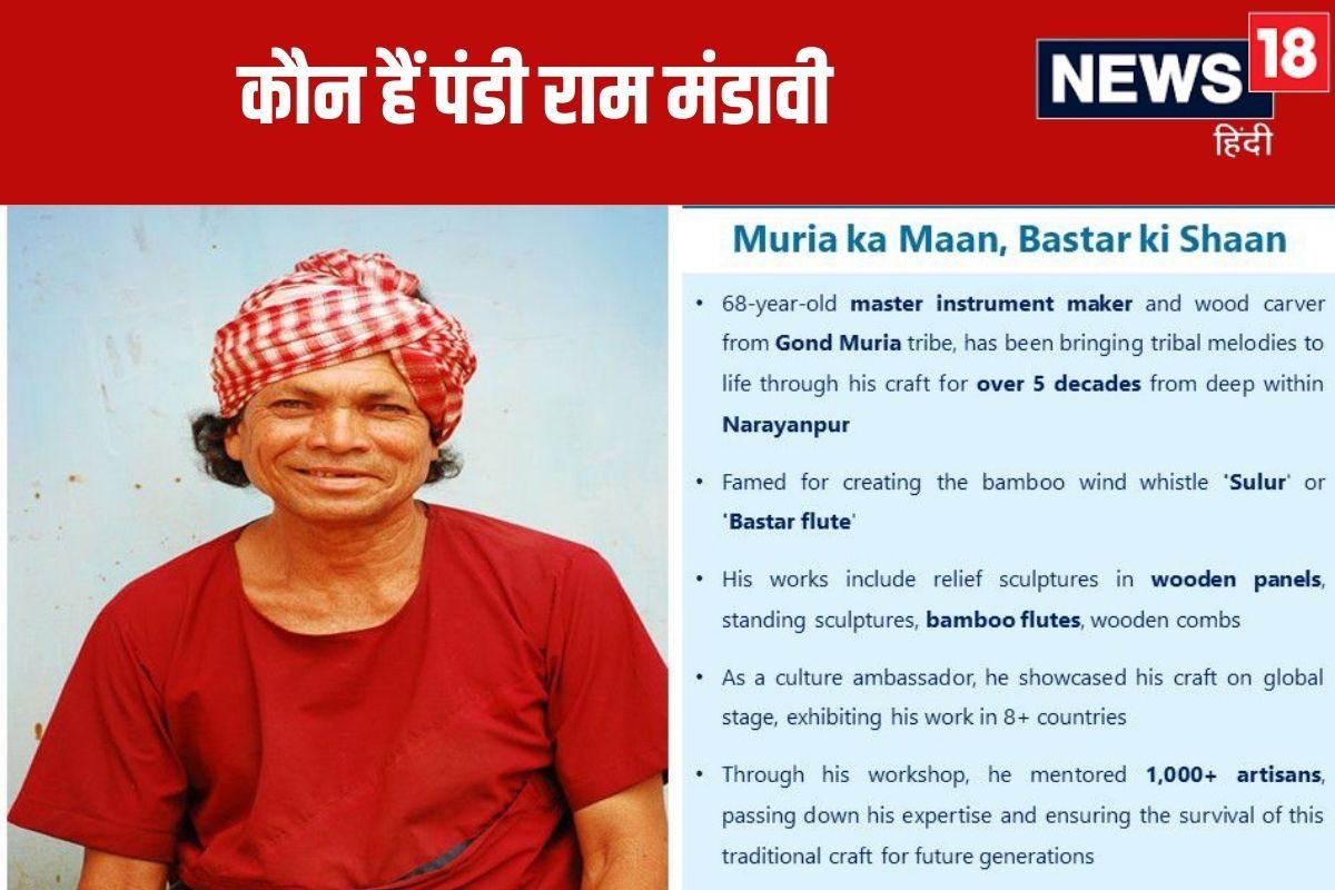12 साल की उम्र में सीखा हुनर, मिलेगा पद्मश्री, जानें कौन हैं पंडी राम मंडावी