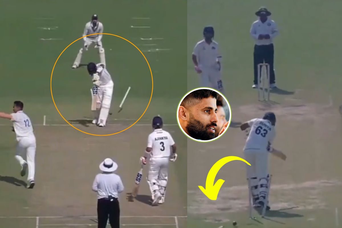 VIDEO: सूर्या को नौसिखिए बॉलर ने किया क्लीन बोल्ड, 6 फीट दूर जा गिरा स्टंप