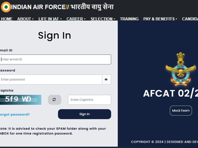 Iaf afcat 2025 एडमिट kapaircat.cat.cdac.in ruir आज 