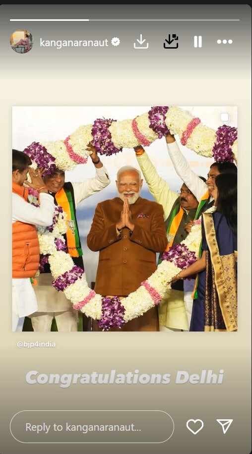Kangana Ranaut Congratulates BJP 