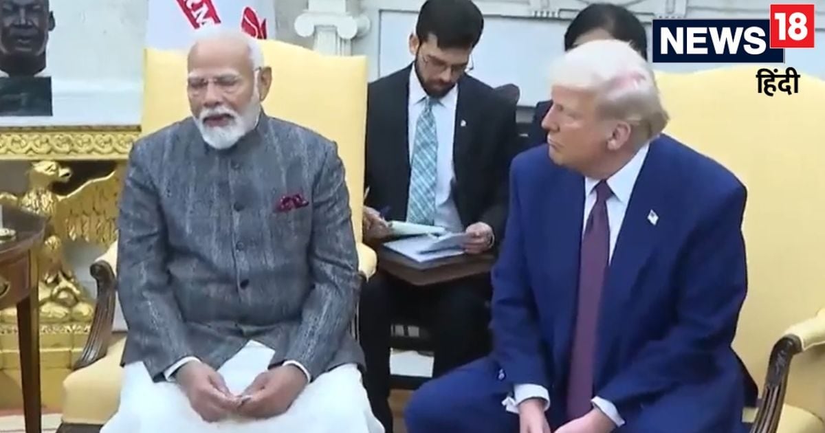 पहले हाथ मिलाया, फिर लगे एक-दूसरे के गले... ट्रंप ने यूं किया PM मोदी का वेलकम