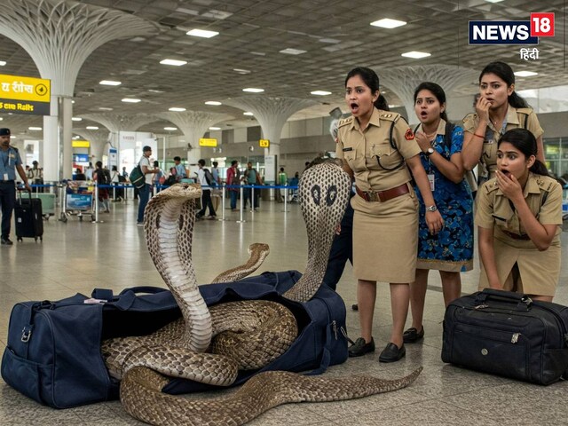 एयरपोर्ट: बैग में कुंडली मारे थे नागराज... एक-एक कर बाहर निकले 9 अजगर, हड़कंप