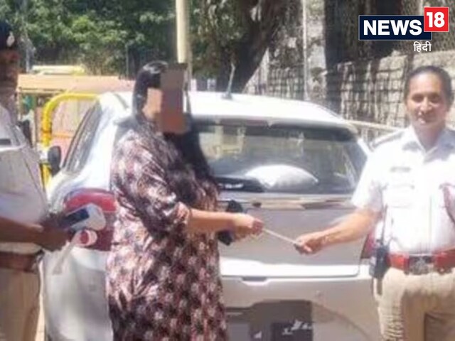 गाड़ी चलाते हुए लैपटॉप पर काम कर रही थी, पुल‍िस ने कहा कुछ ऐसा; हो गया वायरल