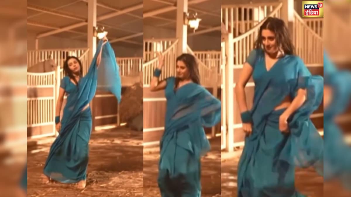 Seeing Isha Malviya, fans remember Sridevi, actress dropped lightning in a blue saree