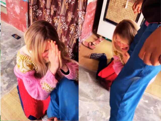 'इस बार छोड़ दो', पैरों में गिरी विदेशी लड़की, फिर भी लड़के ने नहीं छोड़ा!