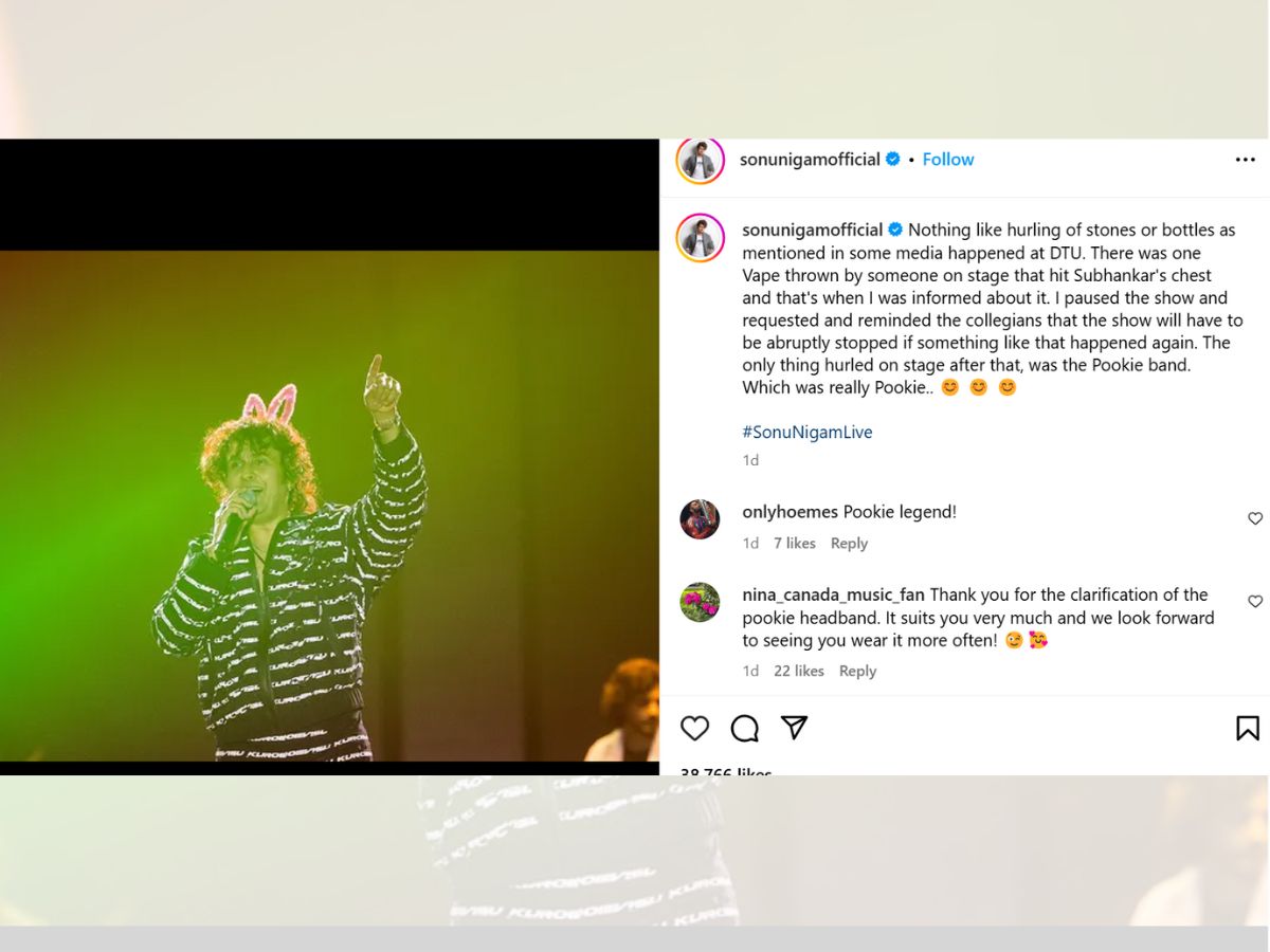 sonu nigam, sonu nigam news, sonu nigam concert, sonu nigam dtu concert, sonu nigam stone pelting, sonu nigam reveal truth of confronts crowd throwing stones and bottles, सोनू निगम लाइव कॉन्‍सर्ट, सोनू न‍िगम दिल्‍ली टेक्‍न‍िकल यूनिवर्सिटी