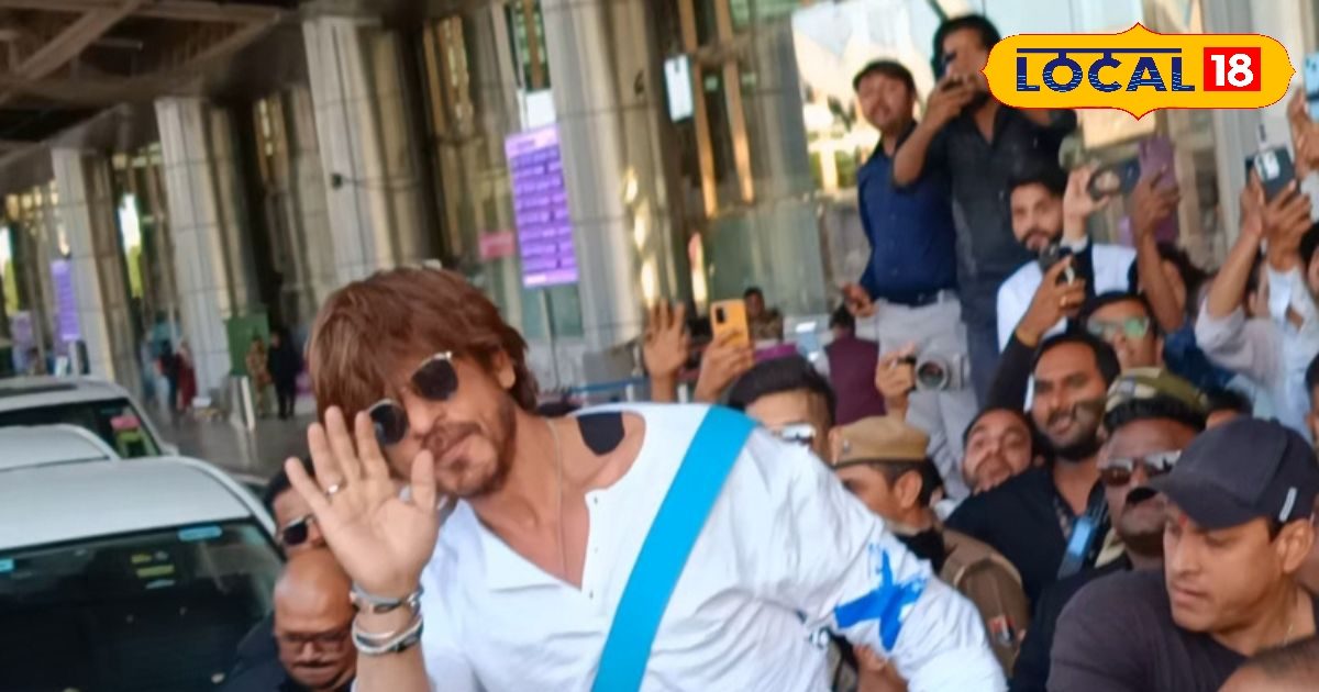Shah Rukh Khan: King Khan arrived in Jaipur for IIFA Awards, mass floods at the airport, flying to fans