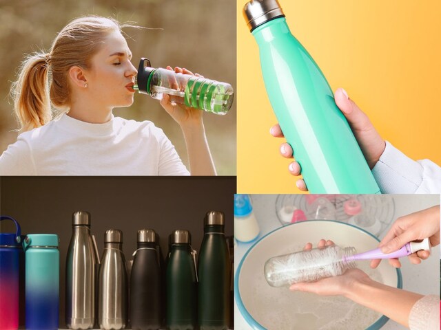 Water bottle, fish is coming from flask, clean with these 3 things