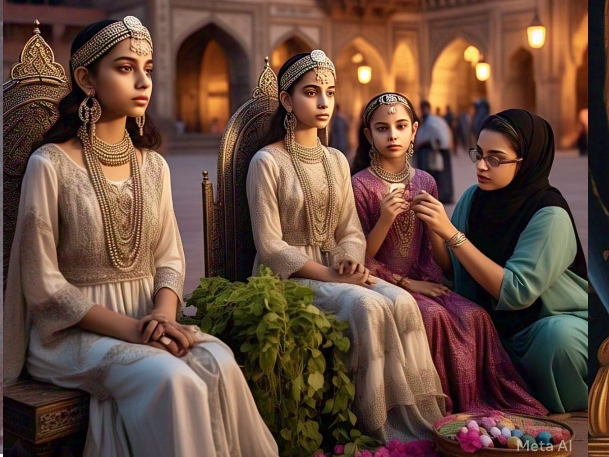 People used to get drunk by the stories of beauty, what was the face of the face of the queens of that Mughal Darwar queens 5 Mughal princesses. Ai's picture.