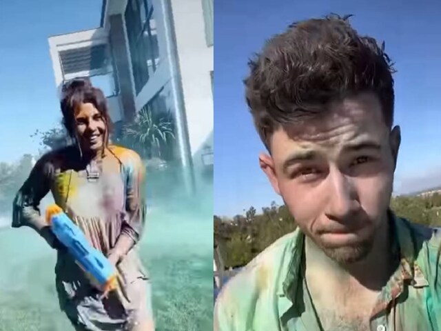 Desi girl Priyanka Chopra became romantic, Holi celebrated in American style