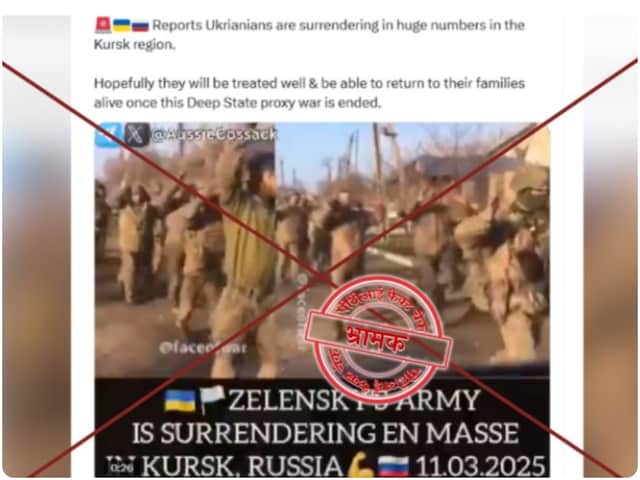 Ukrainian soldiers put weapons in front of Russia in Kursk? What is the truth