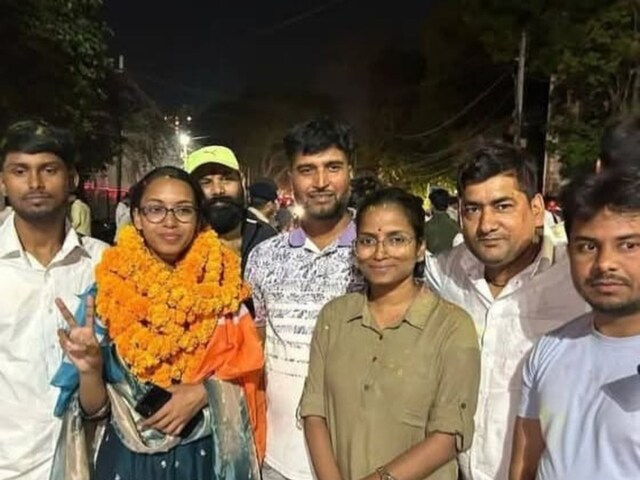 भूगोल से ग्रेजुएट मगर पॉलिटिक्स में माहिर,PUSU Chunav Result में निखरीं सौम्या