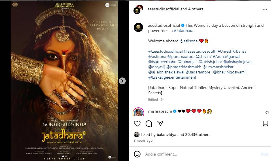 Sonakshi sinha post