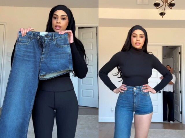 New fashion or strange trend! One leg jeans going viral, will surprise the price