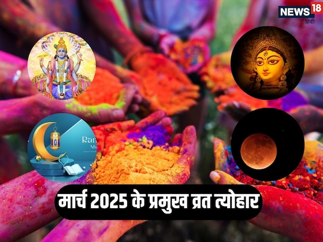 होली से लेकर चंद्र ग्रहण और चैत्र नवरात्रि तक, जानें मार्च माह के व्रत त्योहार