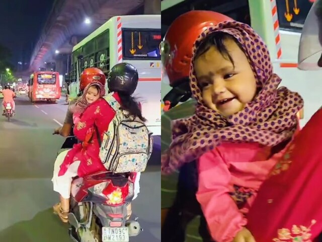 baby-smiling-viral-video-2025-03-2fd9d27476440e4c2e282aed1393b311 Parents were taking the daughter from Scooty, the bike driver from behind, the girl's reaction will be smiled!
