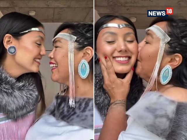 बेटी ने नाक छुआकर किया मां को Kiss, सिखाया चूमने का अनोखा तरीका!