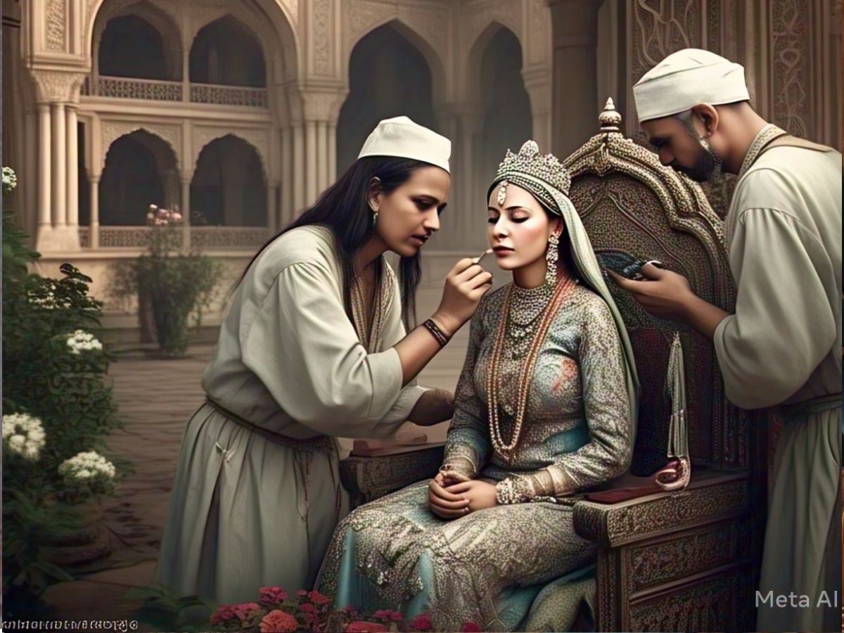 People used to get drunk by the stories of beauty, what was the face of the face of the queens of that Mughal Darwar queens 2 Mughal Begum. Ai's picture