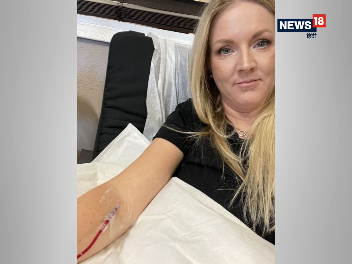 woman bitten by tick