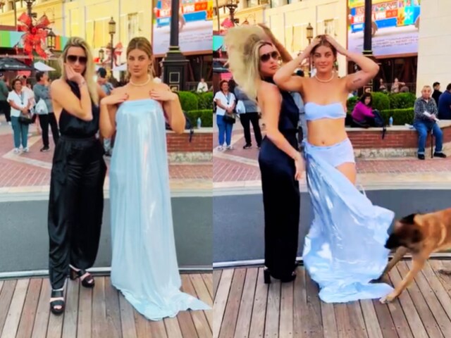 सहेली संग फोटो खिंचा रही थी लड़की, दौड़कर आए कुत्ते ने की अजीब हरकत! सहेली संग फोटो खिंचा रही थी लड़की, दौड़कर आए कुत्ते ने की अजीब हरकत!