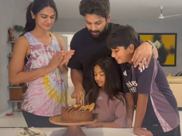 Allu Arjun celebrated her 43rd birthday with family, wife showed a glimpse