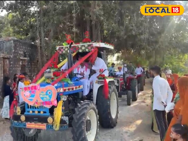 HYP_5124018_cropped_22042025_111657_screenshot_20250421_225917_2 Jalore: Unique procession of 51 tractors in Raniwada, groom Dilip himself runs a tractor