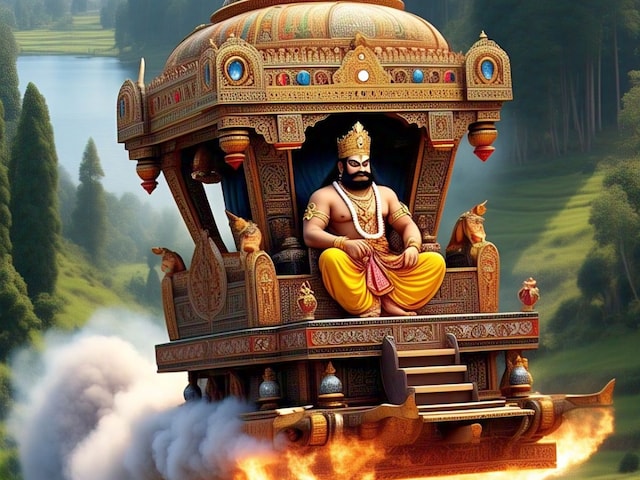पुष्पक विमान किसका था, इंद्र देव या असुरों के राजा रावण का? जानें सही उत्तर