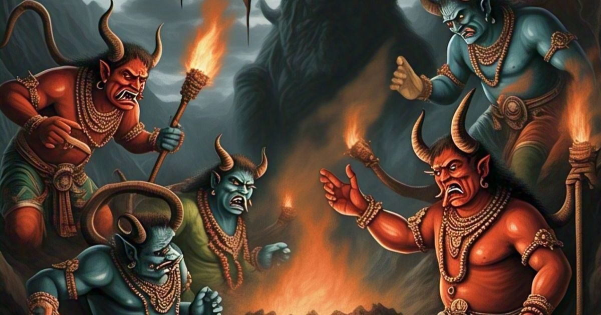 Rakshas Ki Utpatti kaise hui who was first king of rakshasas : राक्षसों ...