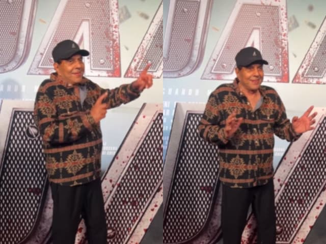 Dharmendra's desi swag, son Sunny's 'Jat' dancing at the premiere of 'Jat' Dharmendra's desi swag, son Sunny's 'Jat' dancing at the premiere of 'Jat'