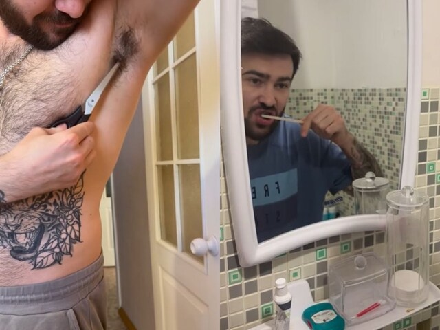 man-make-toothbrush-with-body-hair-2025-04-75a6e6981f866f89872d53a2c0d82090 Man Make toothbrush with Body Hairs Clean Teeth Bizarre Viral Video - 'Not seen so much poverty!' The man made a toothbrush made by sticking in armpits, beard and chest cut hair!
