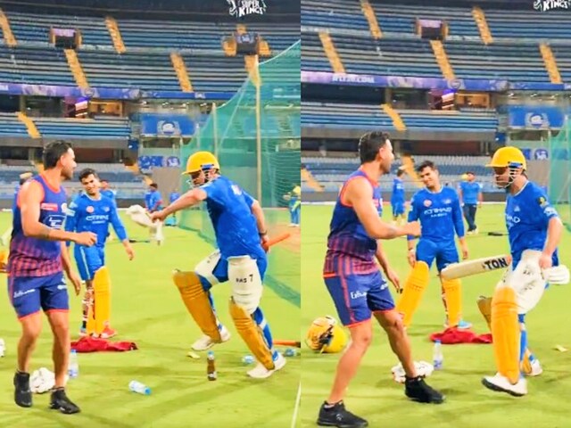Hey brother, just do it ... Mahendra Singh Dhoni ran to kill Deepak Chahar with a bat