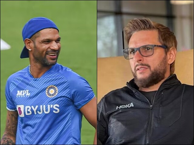And how much will you fall ... Shikhar Dhawan showed Pakistani Shahid Afridi
