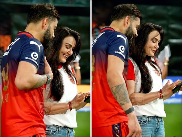 What was seeing this, Preity Zinta, Virat Kohli's eyes did not even go away from the phone What was seeing this, Preity Zinta, Virat Kohli's eyes did not even go away from the phone