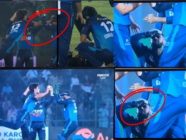 PSL: Bowler slaps the middle ground wicketkeeper, the player's blood came out PSL: Bowler slaps the middle ground wicketkeeper, the player's blood came out