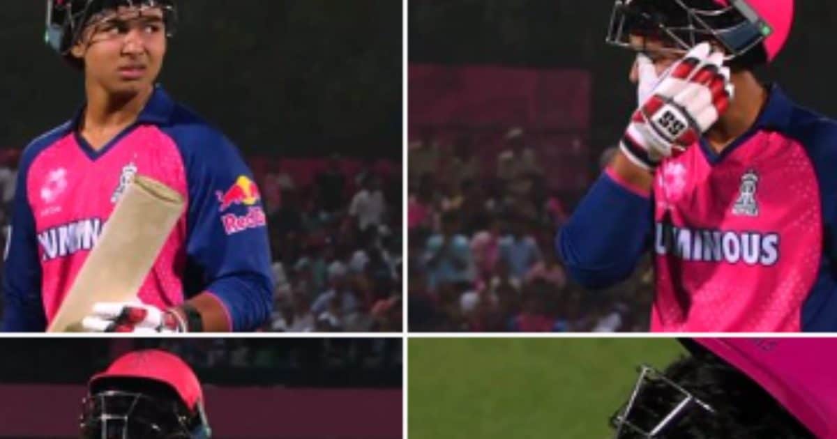 Vaibhav Suryavanshi tears after dismissed on score 34 runs। वैभव सूर्यवंशी 34 रन पर आउट होने के बाद रोने लगे.