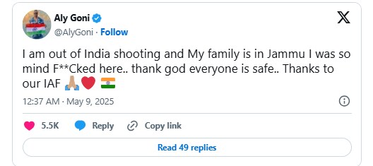 Aly Goni Tweet