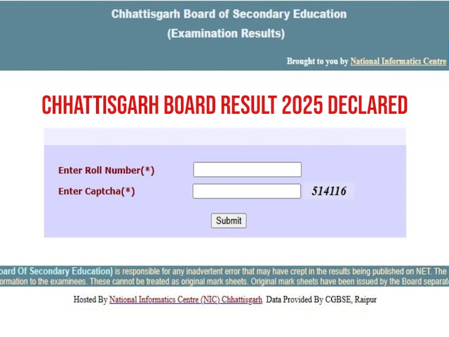 छत्तीसगढ़ बोर्ड 10वीं-12वीं का रिजल्ट results.cg.nic.in पर जारी, ऐसे करें चेक छत्तीसगढ़ बोर्ड 10वीं-12वीं का रिजल्ट results.cg.nic.in पर जारी, ऐसे करें चेक