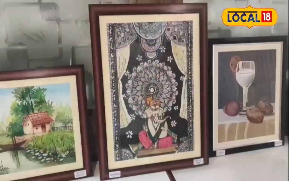 50 बच्चों ने रंगों से रचा भारत, मोदी से राधा-कृष्ण तक सब कुछ कैनवास पर