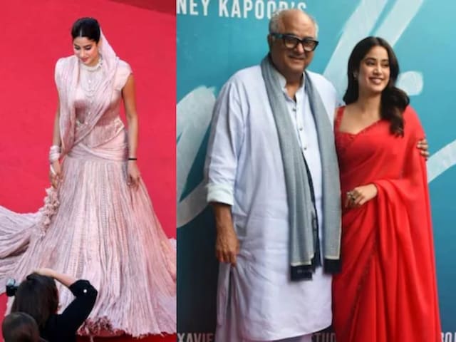 Jahnavi gets 9 -minute standing ovation in Cannes, Papa Boney became emotional Jahnavi gets 9 -minute standing ovation in Cannes, Papa Boney became emotional